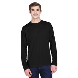 Men's Agility Performance Long-Sleeve Piqué Crewneck