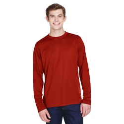 Men's Agility Performance Long-Sleeve Piqué Crewneck