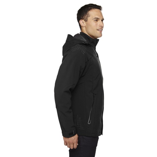 Men's Axis Soft Shell Jacket with Print Graphic Accents
