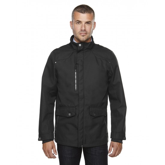 Men's Uptown Three-Layer Light Bonded City Textured Soft Shell Jacket