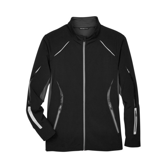 Men's Pursuit Three-Layer Light Bonded Hybrid Soft Shell Jacket with Laser Perforation