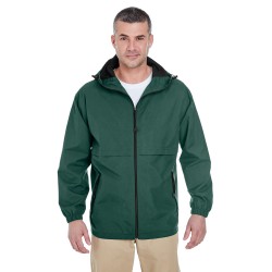 UltraClub - Adult Microfiber Full-Zip Hooded Jacket