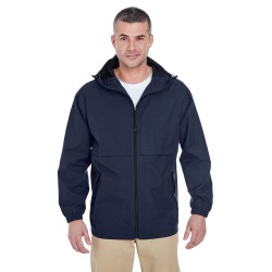 UltraClub - Adult Microfiber Full-Zip Hooded Jacket