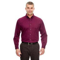 UltraClub - Adult Cypress Long-Sleeve Twill with Pocket