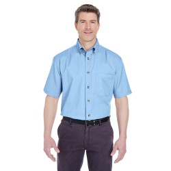 UltraClub - Adult Cypress Short-Sleeve Denim with Pocket