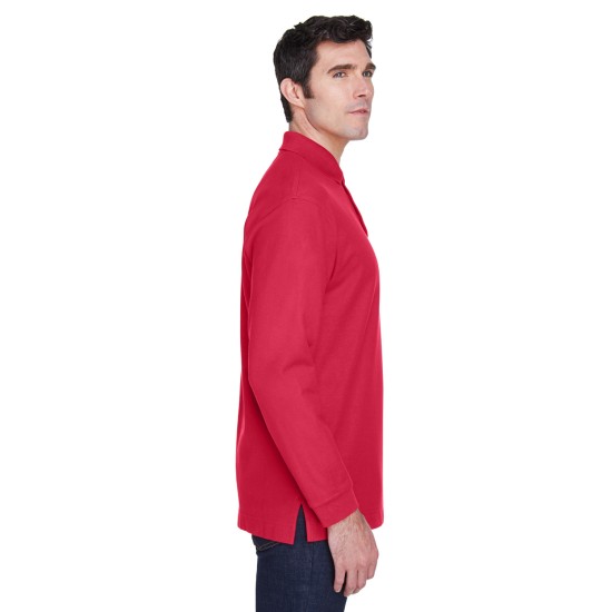 Men's Pima Piqué Long-Sleeve Polo
