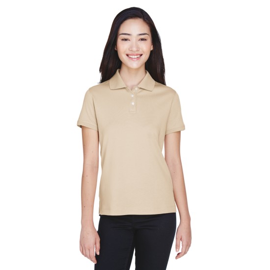 Ladies' Solid Perfect Pima Interlock Polo