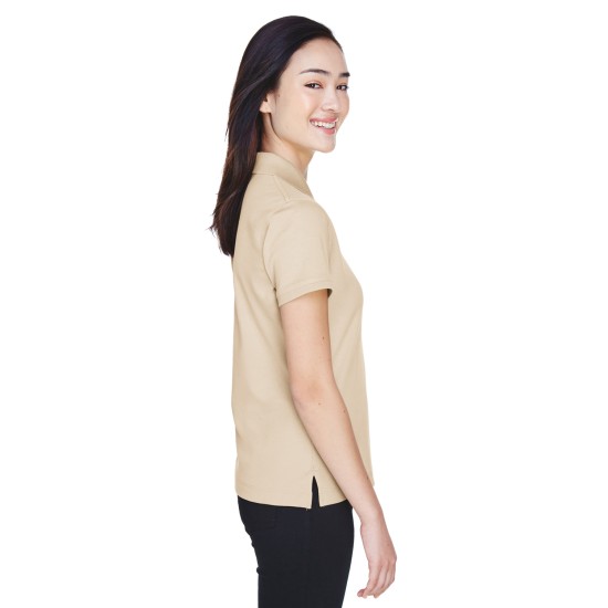 Ladies' Solid Perfect Pima Interlock Polo