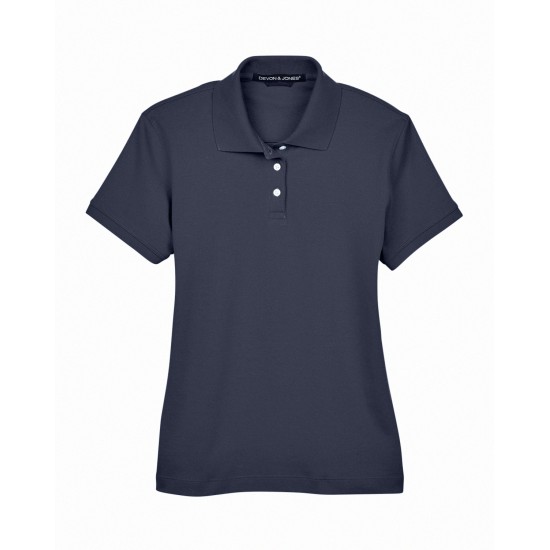 Ladies' Solid Perfect Pima Interlock Polo