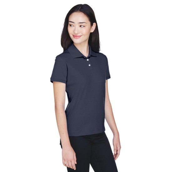 Ladies' Solid Perfect Pima Interlock Polo