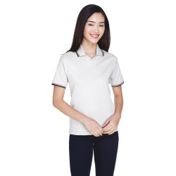 Ladies' Tipped Perfect Pima Interlock Polo