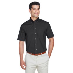 Men's Crown Woven Collection SolidBroadcloth Short-Sleeve Shirt