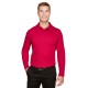 CrownLux Performance Men's Plaited Long Sleeve Polo