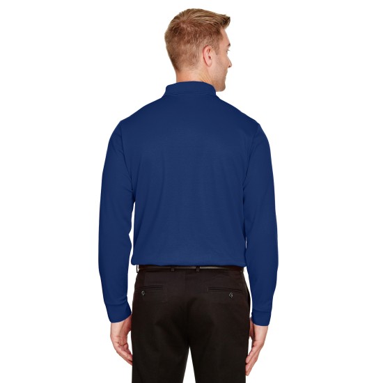 CrownLux Performance Men's Tall Plaited Long Sleeve Polo