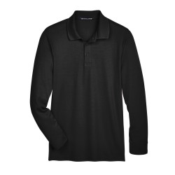 CrownLux Performance Men's Tall Plaited Long Sleeve Polo