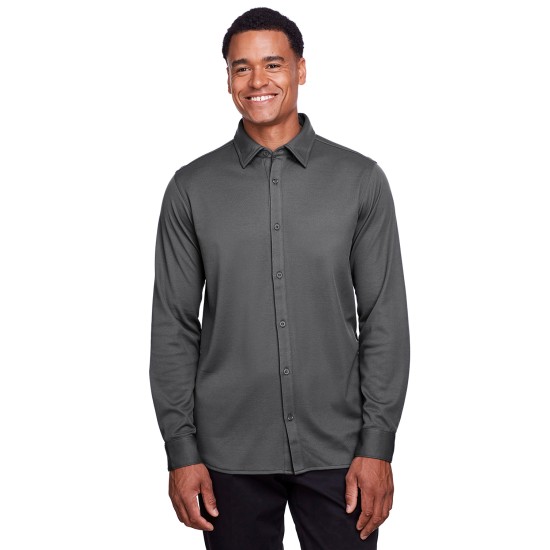 Men's CrownLux Performance Plaited Button-Down Shirt