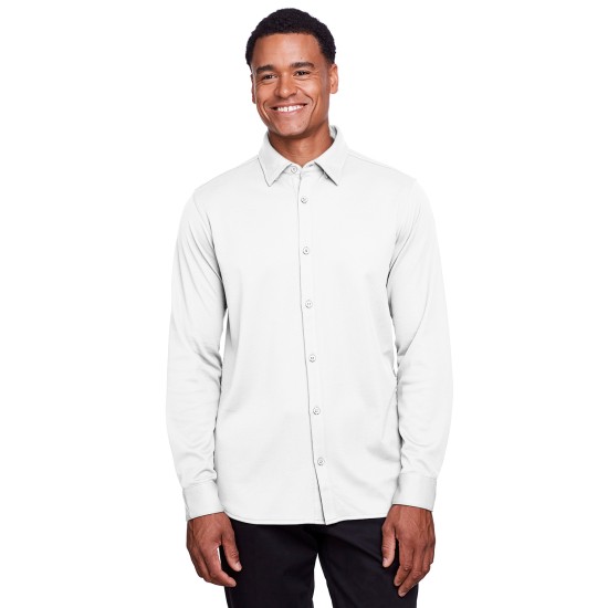 Men's CrownLux Performance Plaited Button-Down Shirt