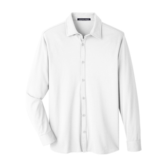 Men's CrownLux Performance Plaited Button-Down Shirt