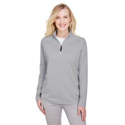 CrownLux Performance Ladies' Clubhouse Micro-Stripe Quarter-Zip