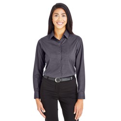 CrownLux Performance Ladies' Tonal Mini Check Shirt