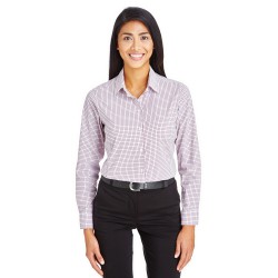 CrownLux Performance Ladies' Micro Windowpane Shirt