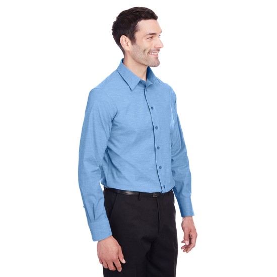 Men's Crown Collection Stretch Pinpoint Chambray Shirt
