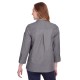 Ladies' Crown Collection Stretch Pinpoint Chambray 3/4 Sleeve Blouse