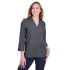 Ladies' Crown Collection Stretch Pinpoint Chambray 3/4 Sleeve Blouse