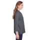 Ladies' Crown Collection Stretch Pinpoint Chambray 3/4 Sleeve Blouse