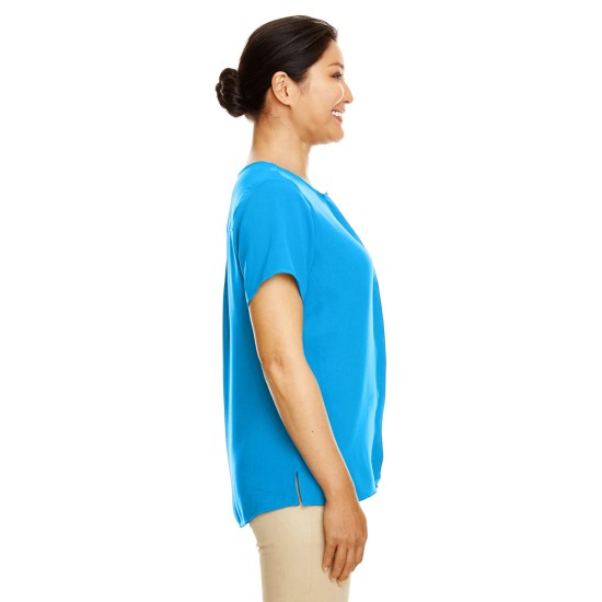 Ladies' Perfect Fit Short-Sleeve Crepe Blouse