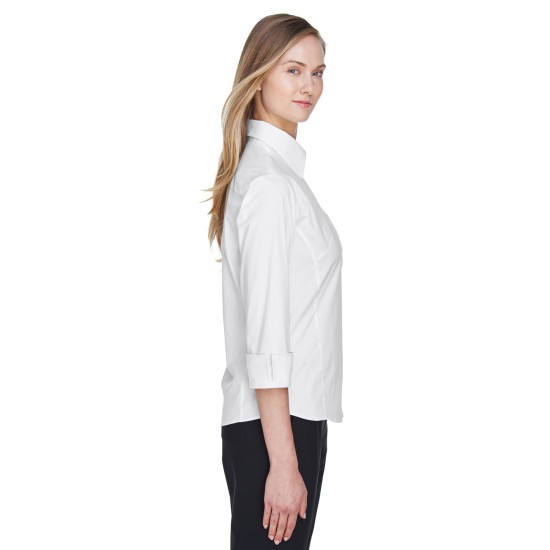 Ladies' Perfect Fit 3/4-Sleeve Stretch Poplin Blouse