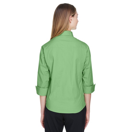 Ladies' Perfect Fit 3/4-Sleeve Stretch Poplin Blouse