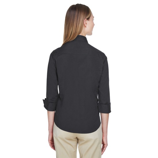 Ladies' Perfect Fit 3/4-Sleeve Stretch Poplin Blouse