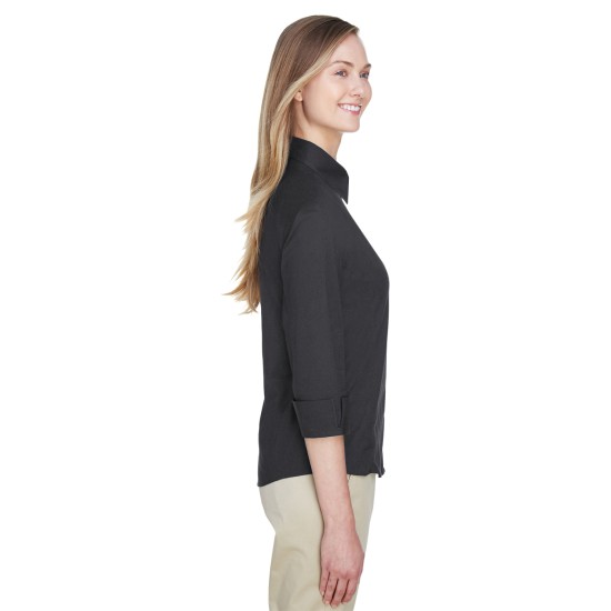 Ladies' Perfect Fit 3/4-Sleeve Stretch Poplin Blouse