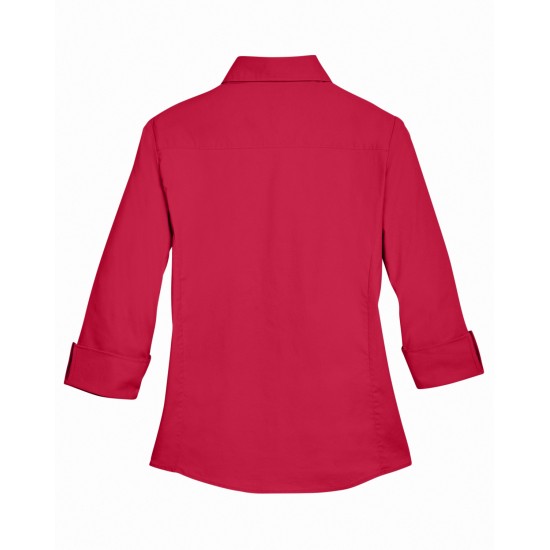 Ladies' Perfect Fit 3/4-Sleeve Stretch Poplin Blouse