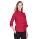 Ladies' Perfect Fit 3/4-Sleeve Stretch Poplin Blouse