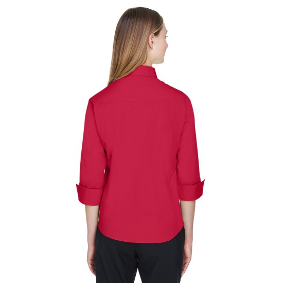 Ladies' Perfect Fit 3/4-Sleeve Stretch Poplin Blouse