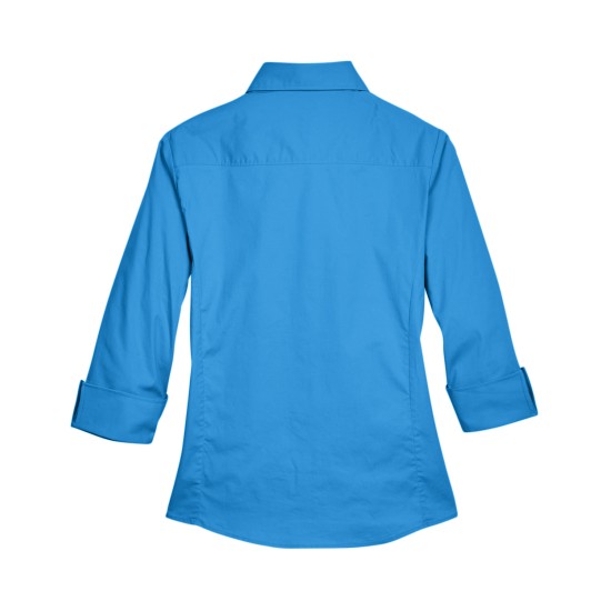 Ladies' Perfect Fit 3/4-Sleeve Stretch Poplin Blouse