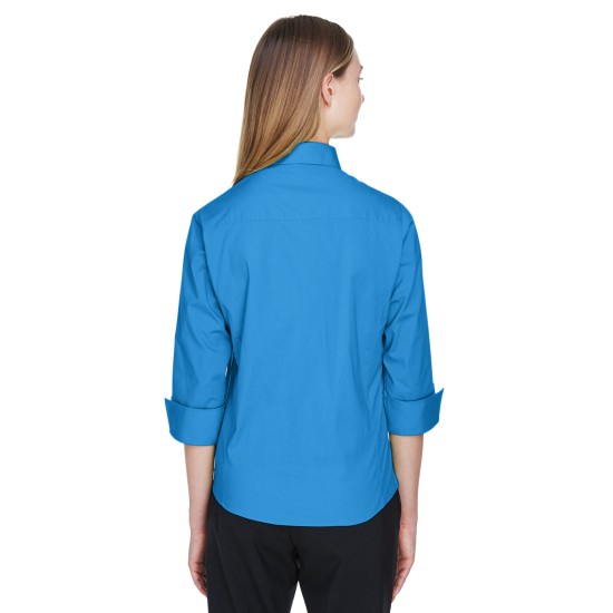 Ladies' Perfect Fit 3/4-Sleeve Stretch Poplin Blouse