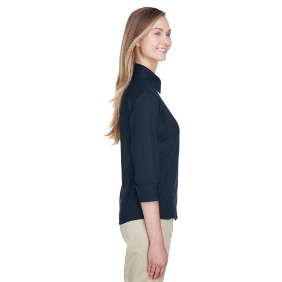 Ladies' Perfect Fit 3/4-Sleeve Stretch Poplin Blouse