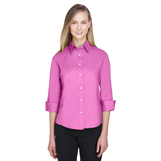 Ladies' Perfect Fit 3/4-Sleeve Stretch Poplin Blouse