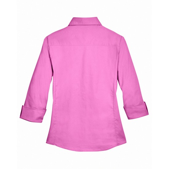 Ladies' Perfect Fit 3/4-Sleeve Stretch Poplin Blouse