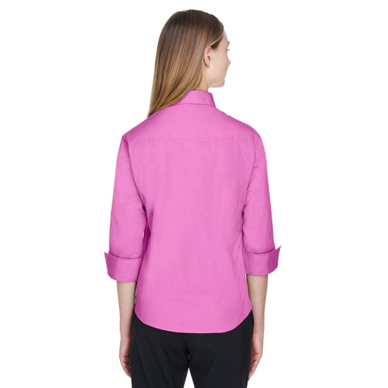 Ladies' Perfect Fit 3/4-Sleeve Stretch Poplin Blouse