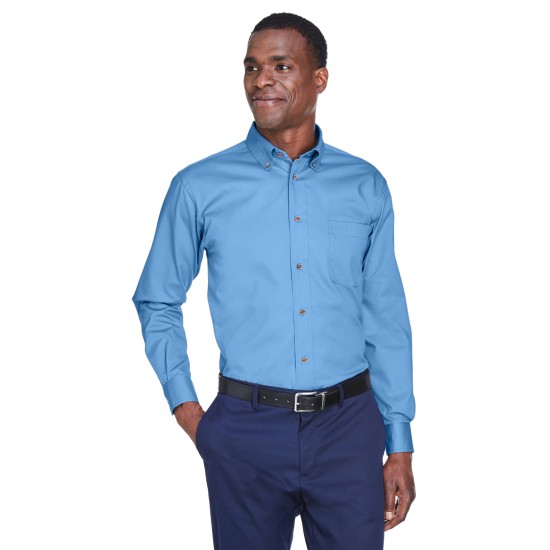 Men's Easy Blend Long-Sleeve TwillShirt withStain-Release