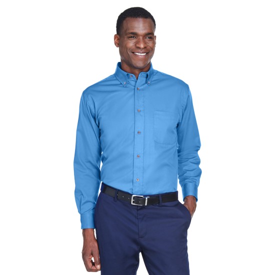 Men's Easy Blend Long-Sleeve TwillShirt withStain-Release