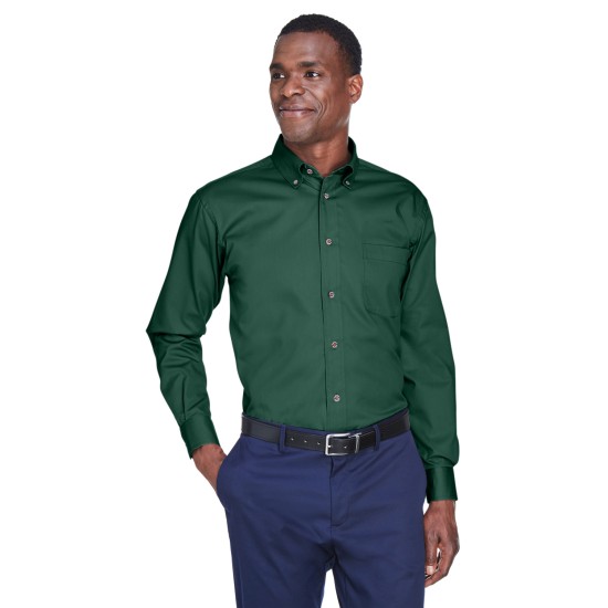 Men's Easy Blend Long-Sleeve TwillShirt withStain-Release