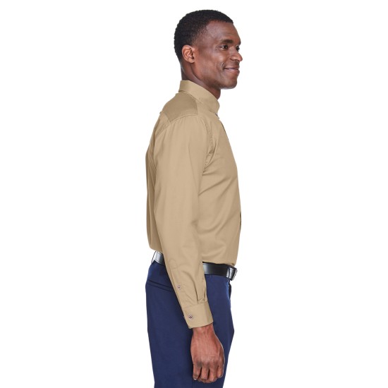 Men's Easy Blend Long-Sleeve TwillShirt withStain-Release