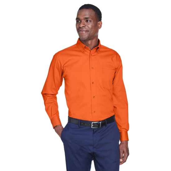 Men's Easy Blend Long-Sleeve TwillShirt withStain-Release