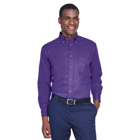 Men's Easy Blend Long-Sleeve TwillShirt withStain-Release