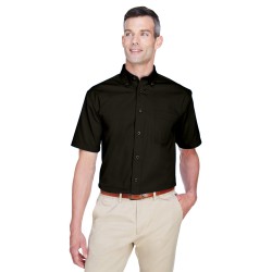 Men's Easy Blend Short-Sleeve Twill Shirt with Stain-Release